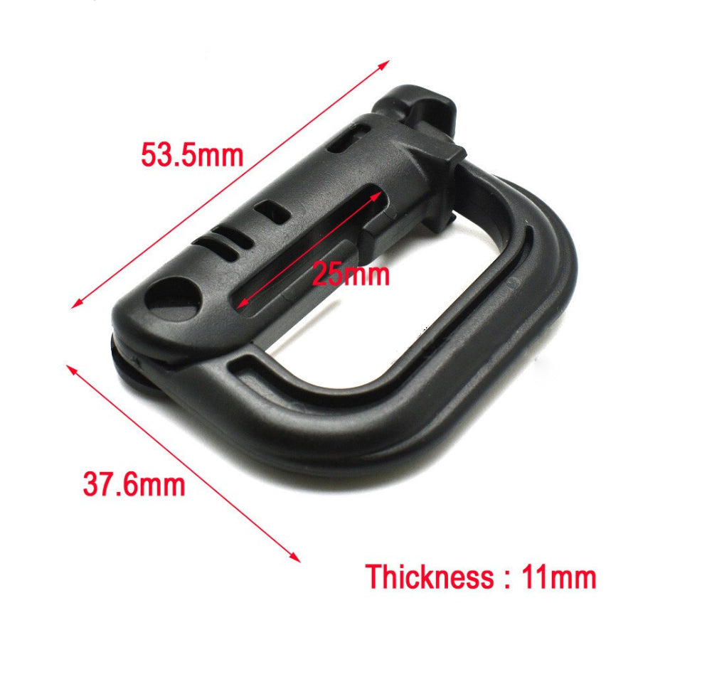 Plastic d top ring clips