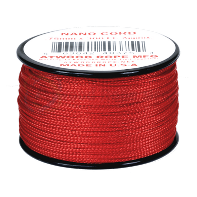 Atwood Nano Cord - 0.75mm 300ft Red - USA Made