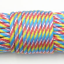 Paracord Rope 30m /100ft Rainbow candy 4mm