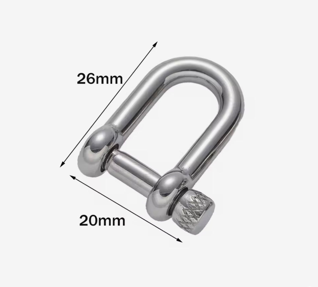 U Shackle Stainless Steel Knurled Pin