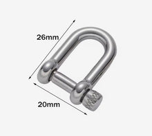 U Shackle Stainless Steel Knurled Pin