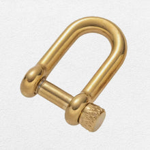 U Shackle Stainless Steel Knurled Pin Gold