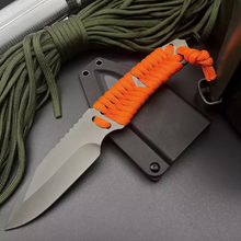Paracord Knife Gunmetal Grey with Sheath
