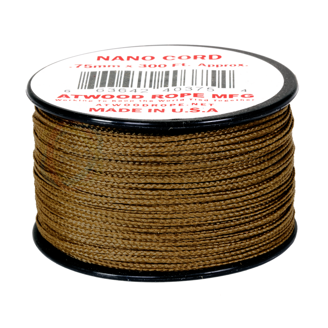Atwood Nano Cord - Coyote - 0.75mm 300ft - USA Made