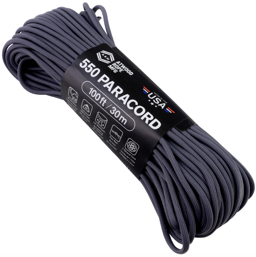 Atwood Rope USA Paracord 550  - Graphite