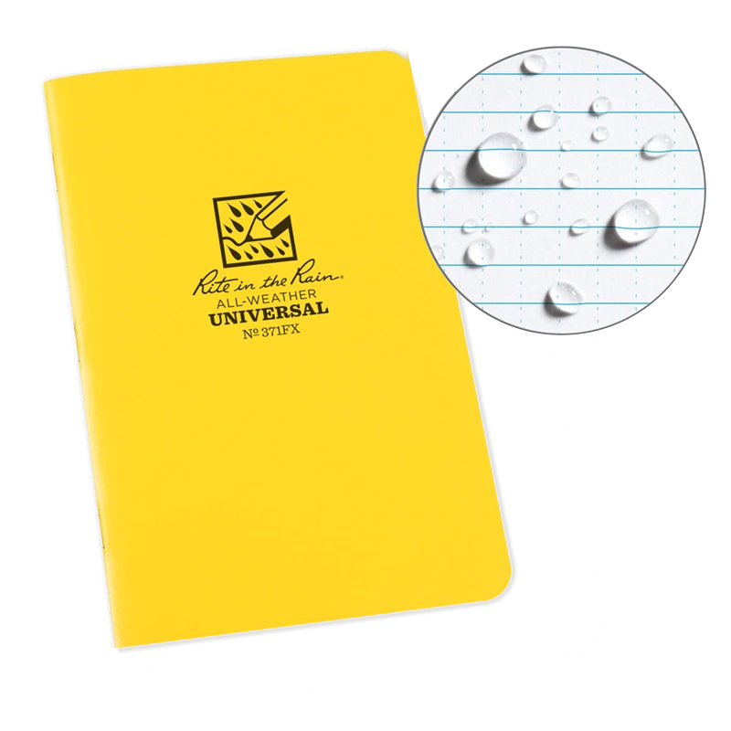 Rite in the Rain Waterproof Pocket Notebook 1 X Yellow