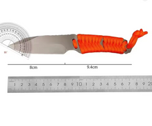 Paracord Knife Gunmetal Grey with Sheath