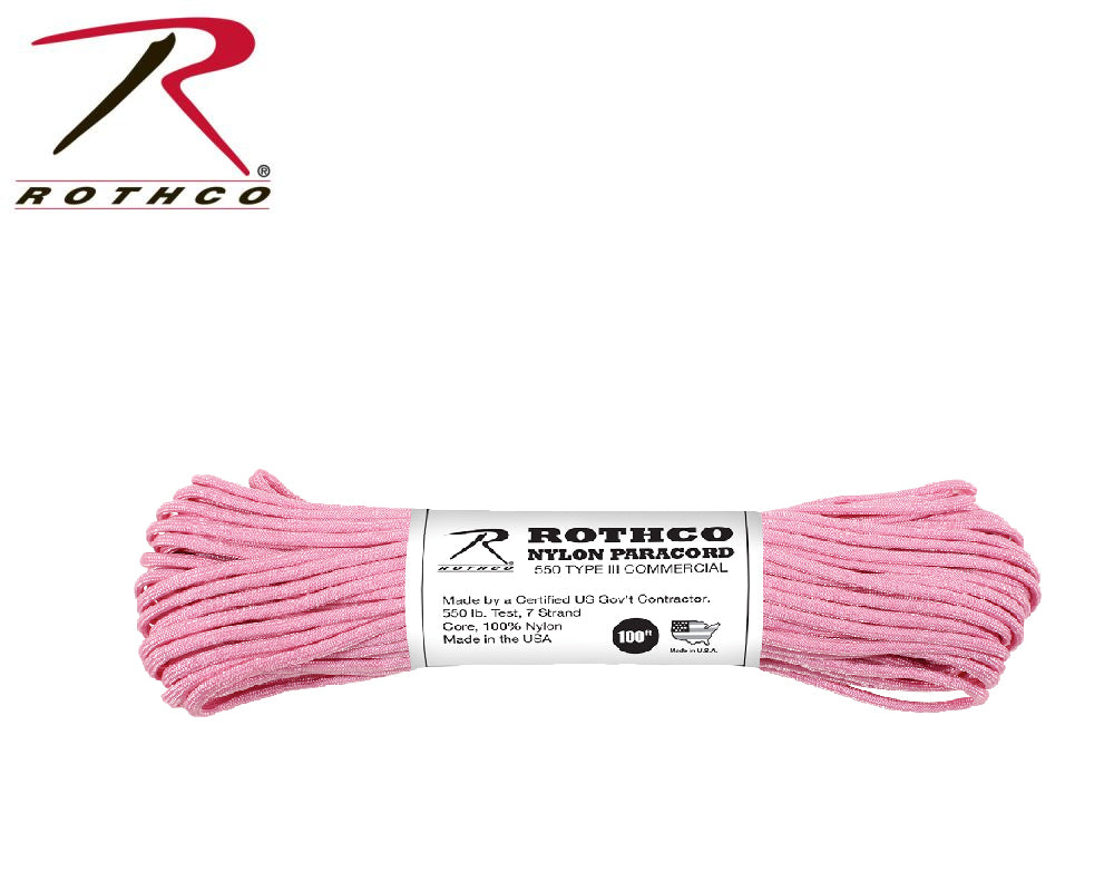 Rothco USA Paracord 550 Type III Rose Pink