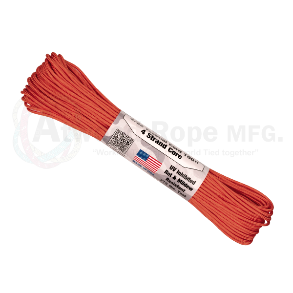 Atwood Paracord 275 - Burnt Orange - 2.4mm 4 Strand