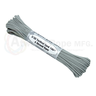 Atwood Paracord 275 - Grey - 2.4mm 4 Strand - USA Made
