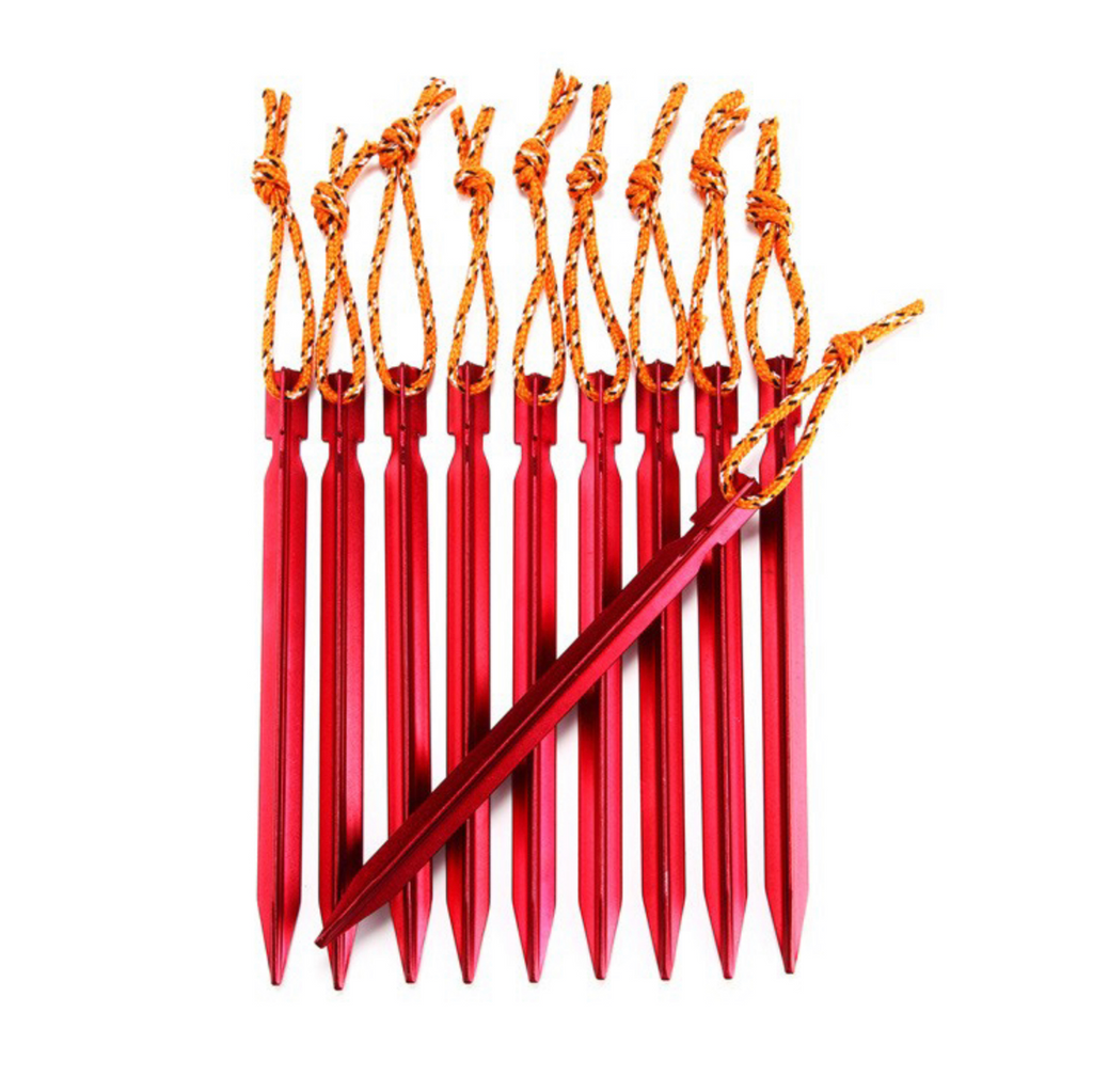Tent Pegs 18cm Auluminium 10pk pull loop