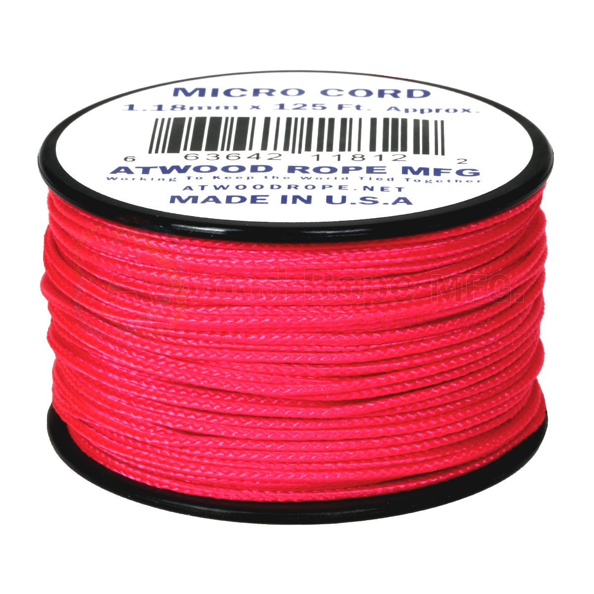 Atwood Micro Cord - Hot Pink - 1.18mm - USA Made