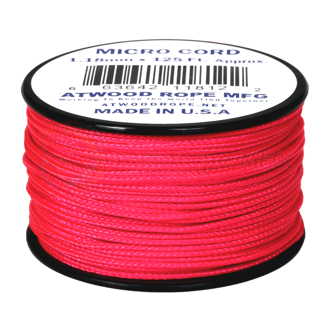 Atwood Micro Cord - Hot Pink - 1.18mm - USA Made