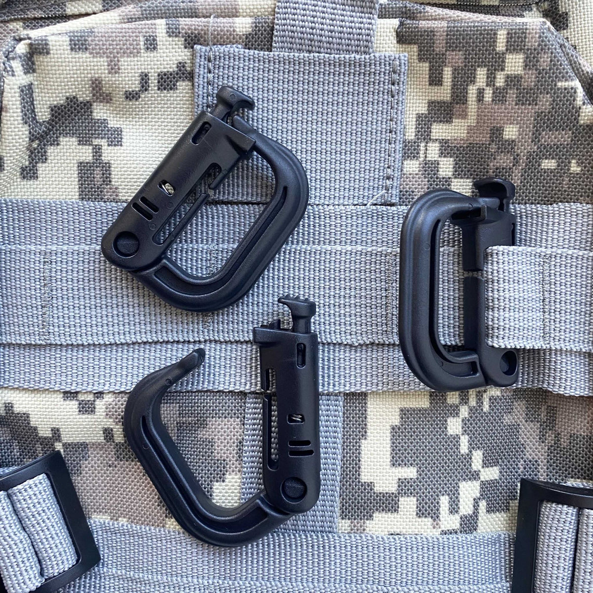 Molle Carabiner Snap D-Ring Clip 3 Pk