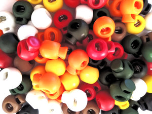 Paracord Toggle Clips Round 10pc mixed colour