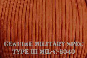 550 Type III MIL-C-5040 Paracord 50ft USA MADE