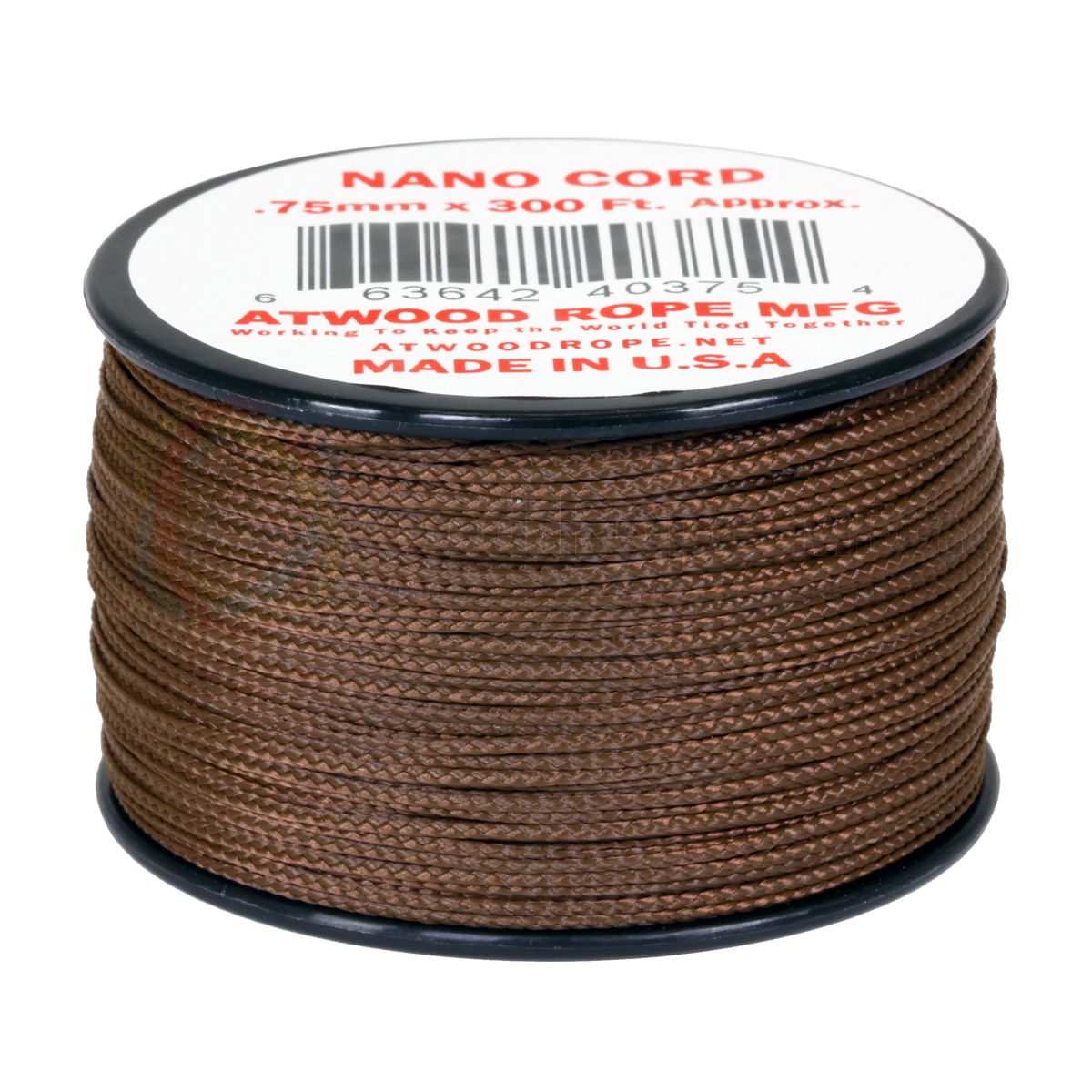 Atwood Nano Cord - 0.75mm Brown - USA Made