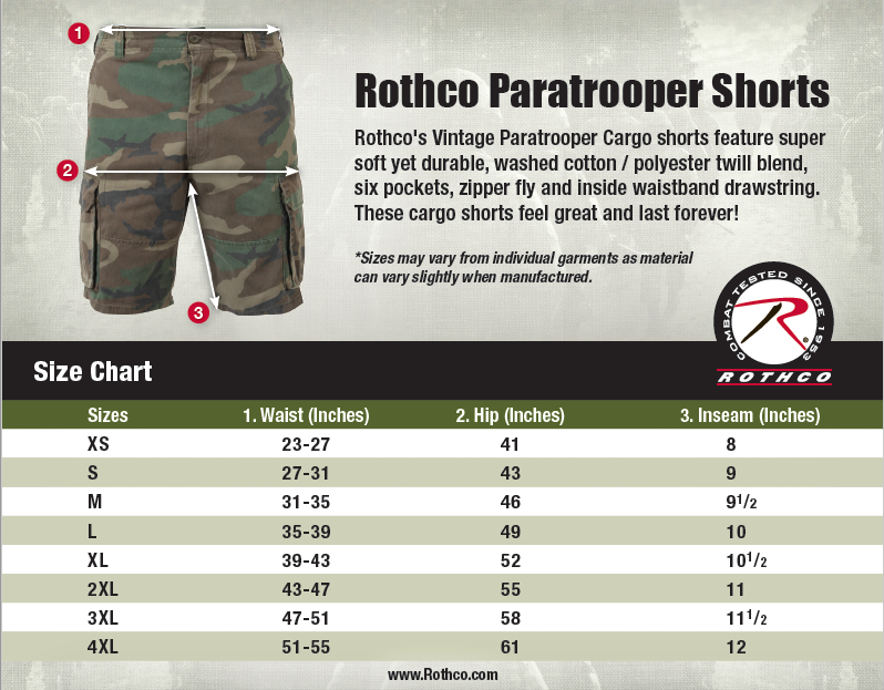 Rothco paratrooper on sale shorts