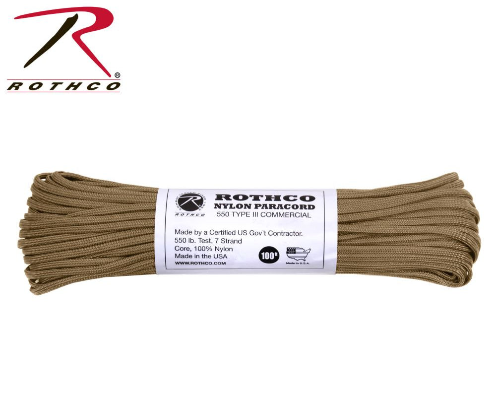 Rothco USA Paracord 550 Type III Coyote