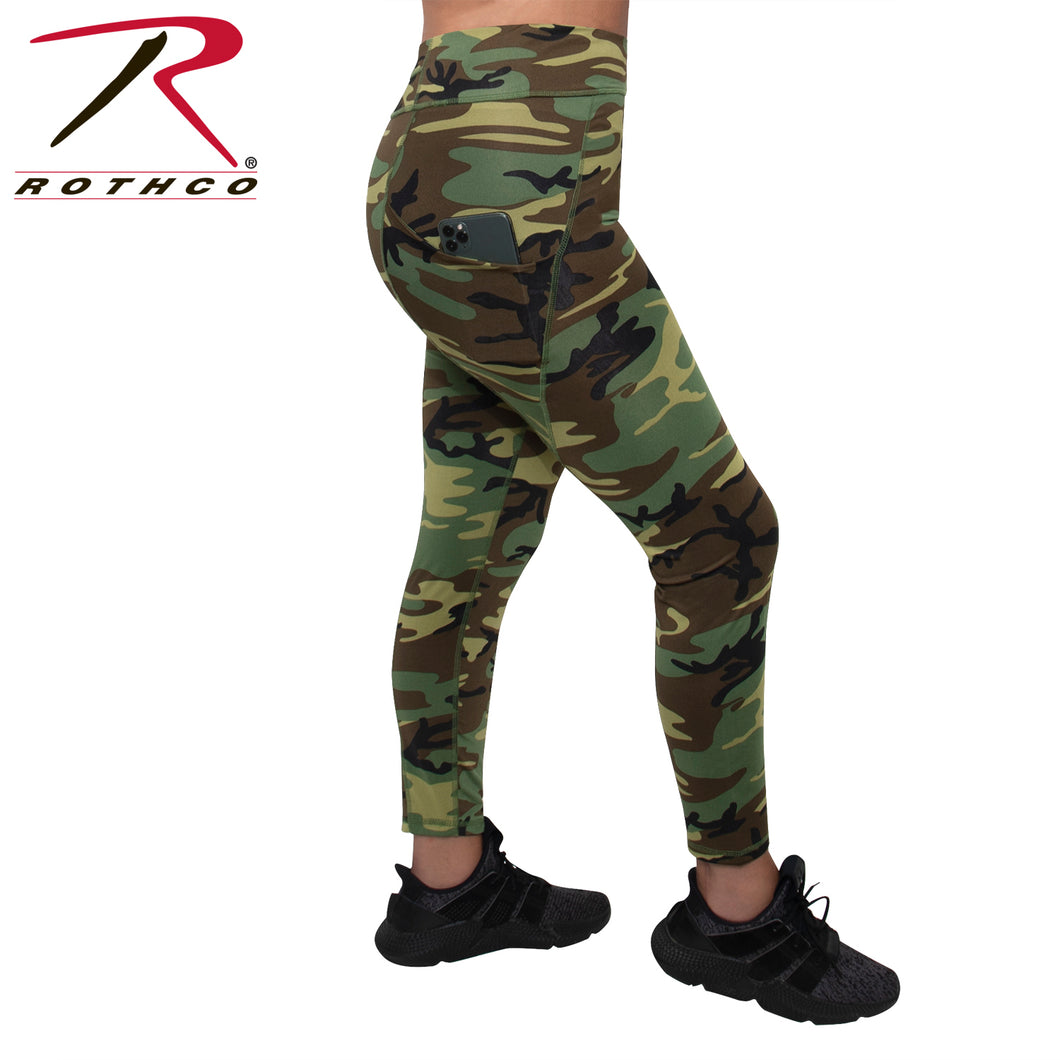 Rothco Workout Performance Camo Leggings - Green