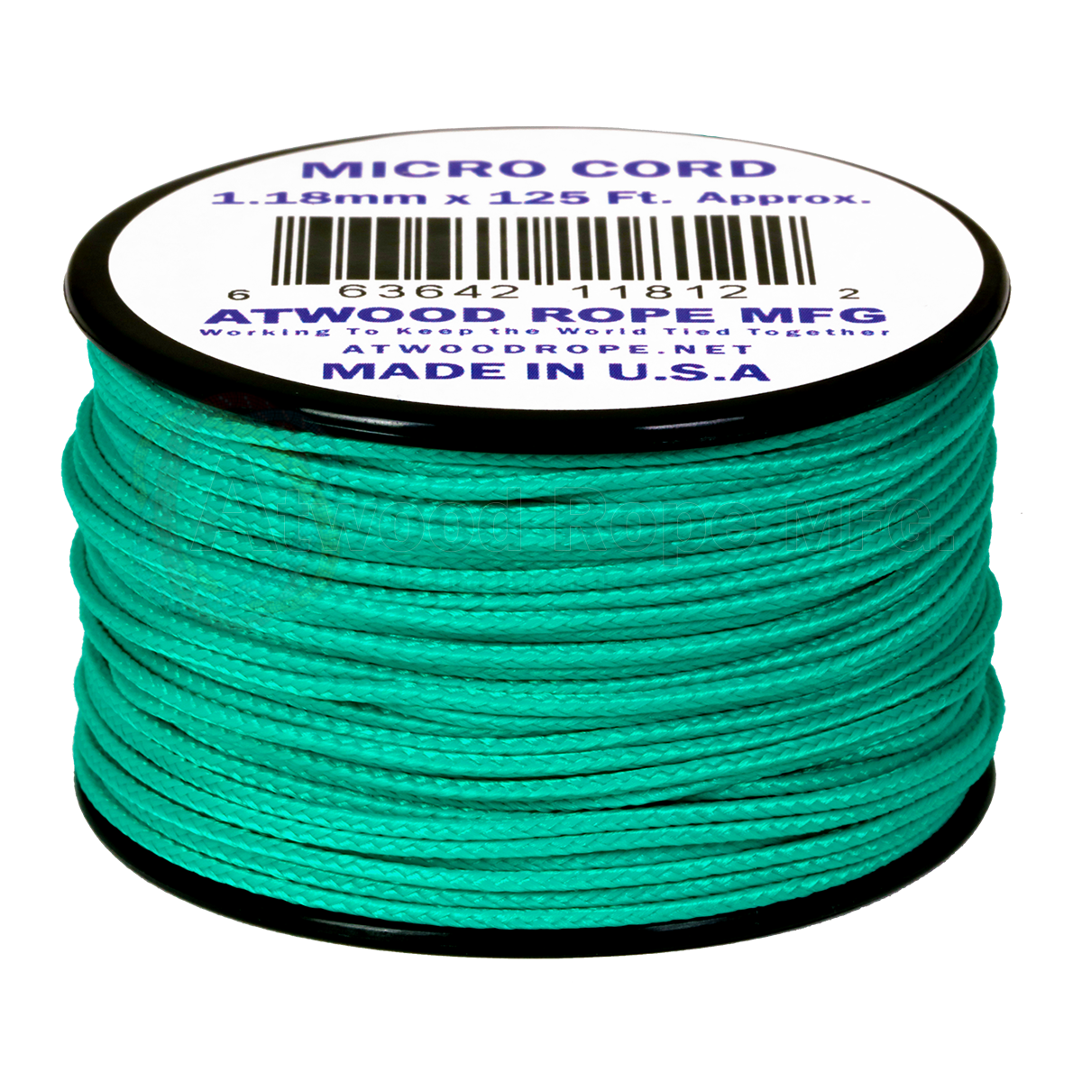 Atwood Micro Cord - Teal - 1.18mm - USA Made