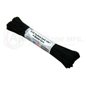 Atwood Paracord 275 - Black- 2.4mm  4 Strand