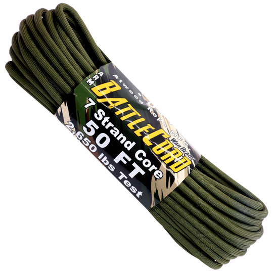 Atwood BattleCord 2650 lbs 5.6mm Olive Drab USA Made Paracord