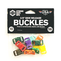 Atwood USA Paracord buckles 10mm Assd Colours 10 pce