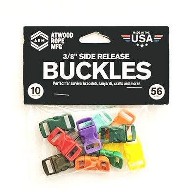 Atwood USA Paracord buckles 10mm Assd Colours 10 pce