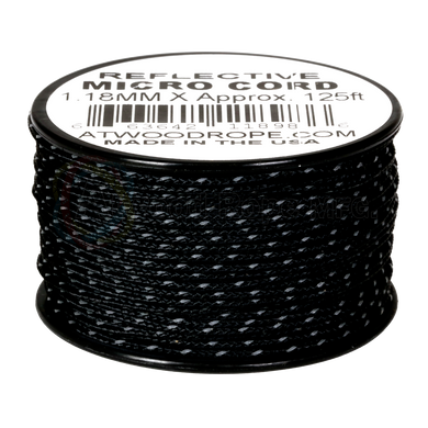 Atwood Micro Cord - Reflective - 1.18mm 125ft - USA Made