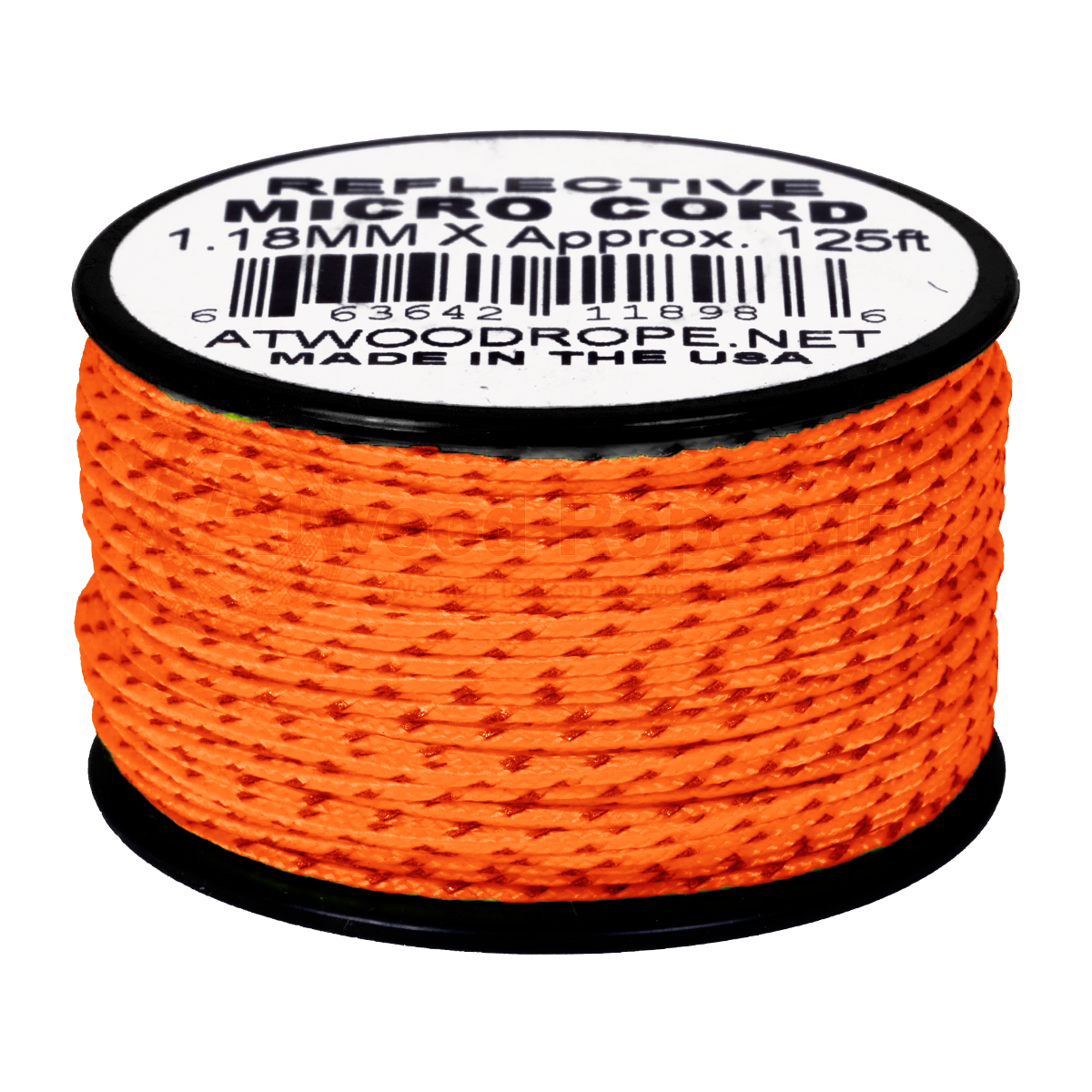 Atwood Micro Cord Reflective 1.18mm 125ft USA Made Paracord New