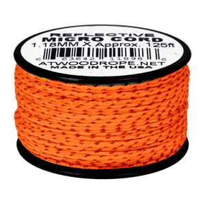 Atwood Micro Cord - Reflective - 1.18mm 125ft - USA Made