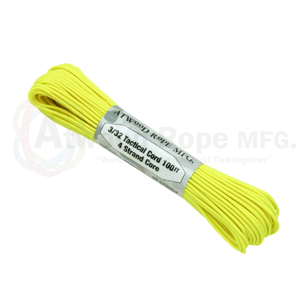 Atwood Paracord 275 - Neon Yellow - 2.4mm 4 Strand USA Made