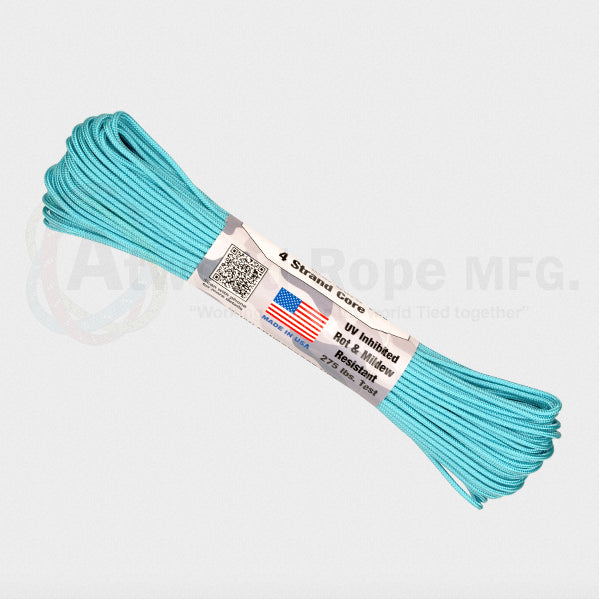 Atwood Paracord 275 - Light Blue - 2.4mm 4 Strand 30m/100ft - USA