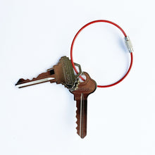 Wire cable Keyrings 6 pcs mixed colour