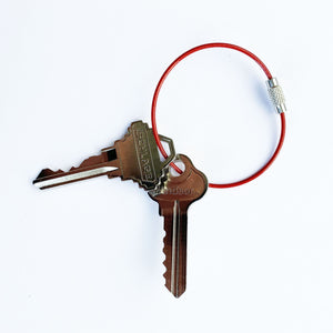 Wire cable Keyrings 6 pcs mixed colour