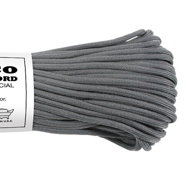 Rothco USA Paracord 550 Type III Charcoal Grey 30m/100ft Nylon