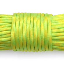 Paracord Rope 30m/100ft Floro Green & Yellow 4mm