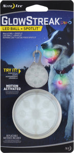 NITE IZE GlowStreak LED Dog Ball and Spotlit LED