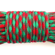 Paracord Rope Green and Red 4mm