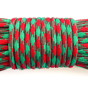 Paracord Rope Green and Red 4mm