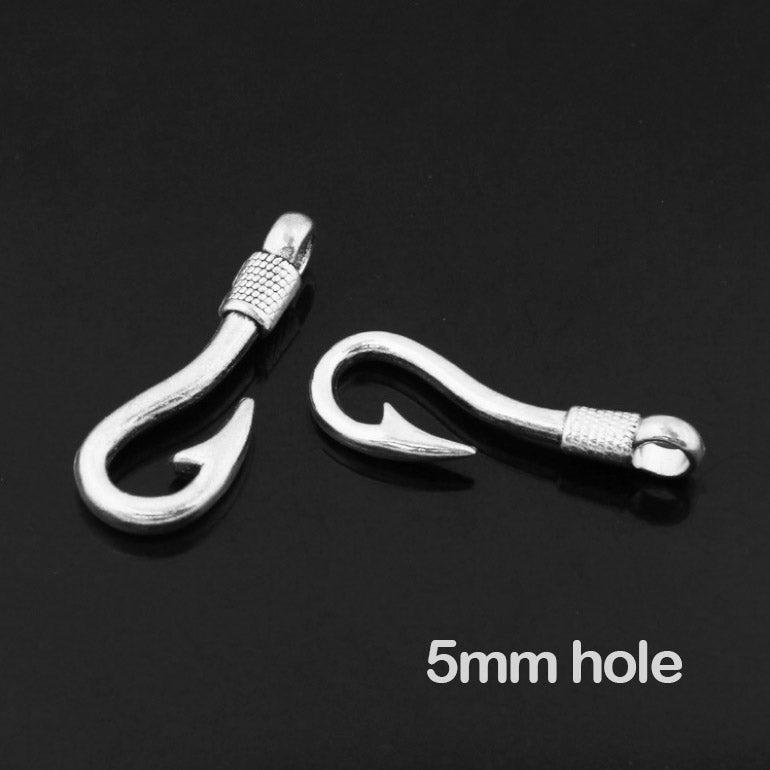 Paracord charms Alloy Fish hook 2pk