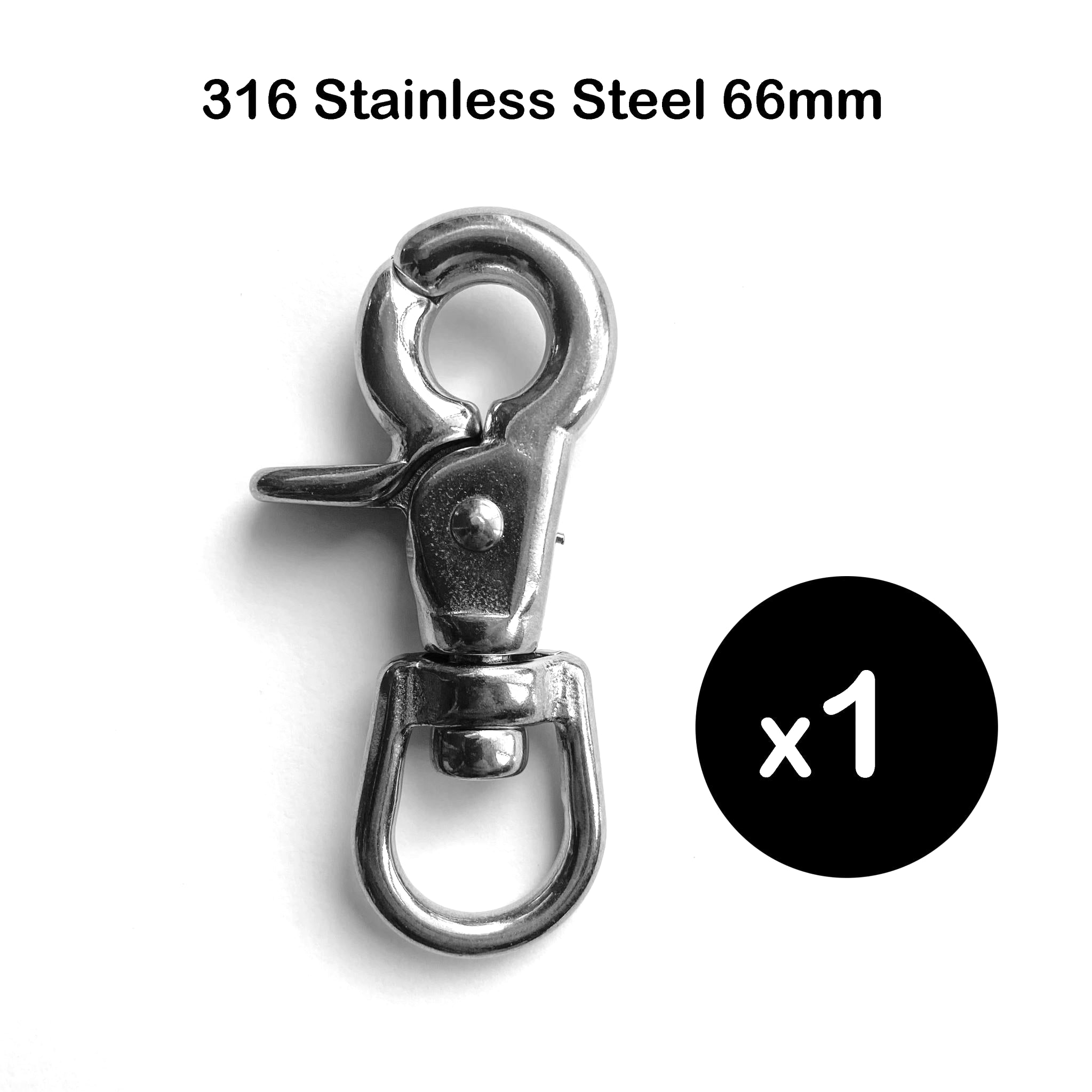 Stainless 316 Trigger Snap Hook 66mm – Paracord New Zealand