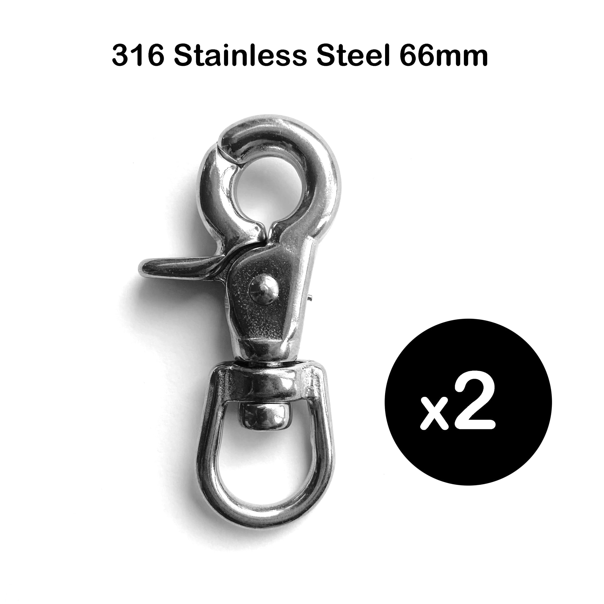 Stainless 316 Trigger Snap Hook 66mm – Paracord New Zealand