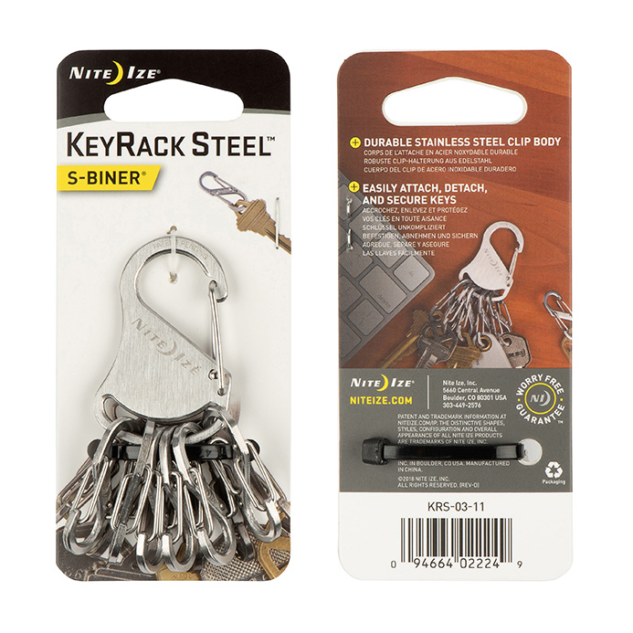 NITE IZE S-biner® KeyRack- Stainless Steel