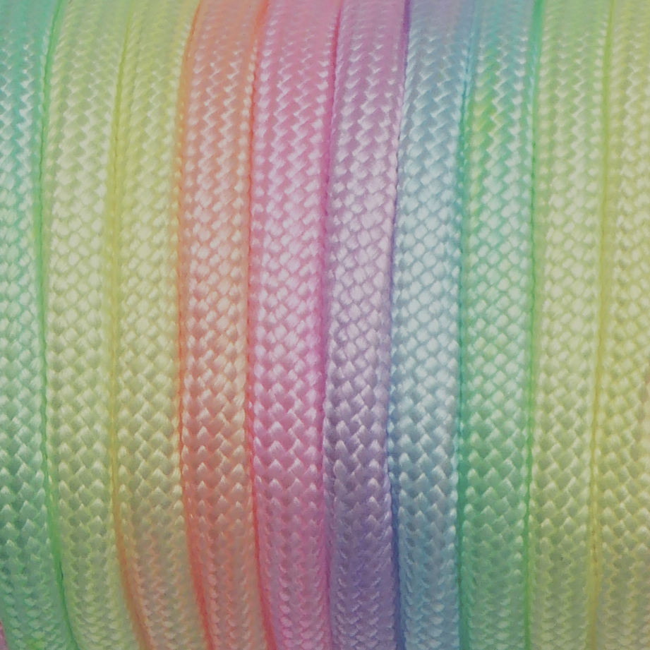Craft Paracord Rope Pastel Rainbow Ombre