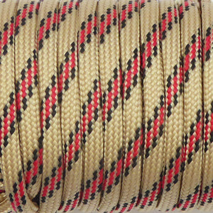 Paracord Rope 30m /100ft Beige Red Line 4mm