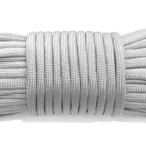 Paracord Rope 30m Light Grey Silver