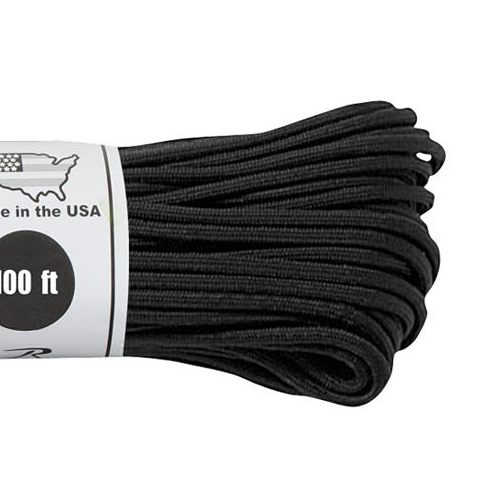 Rothco USA Paracord 550 Type III Black 30m