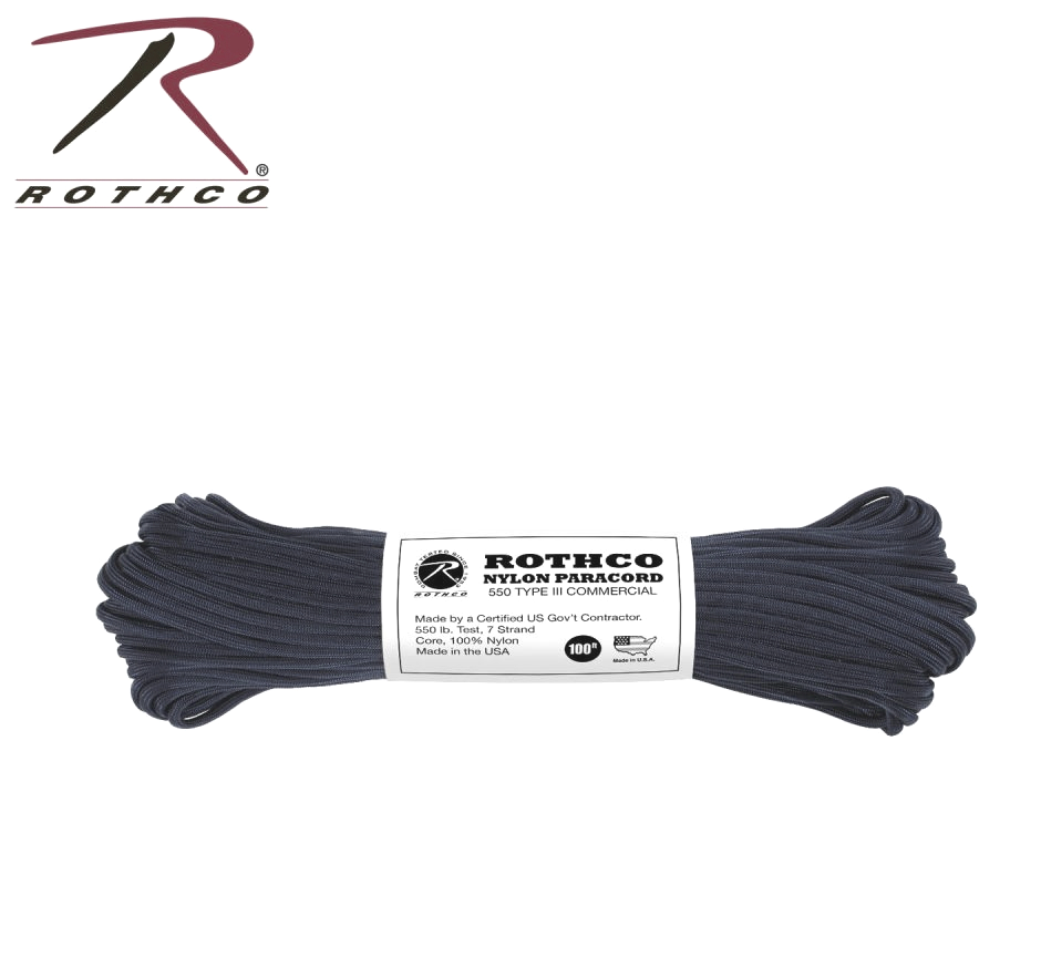 Rothco USA Paracord 550 Type III Midnight Blue 30m/100ft Nylon